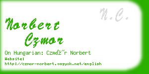 norbert czmor business card